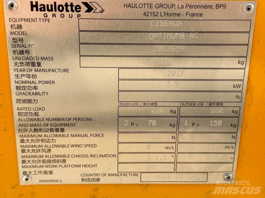 Haulotte OPTIMUM 8 Podnośniki nożycowe