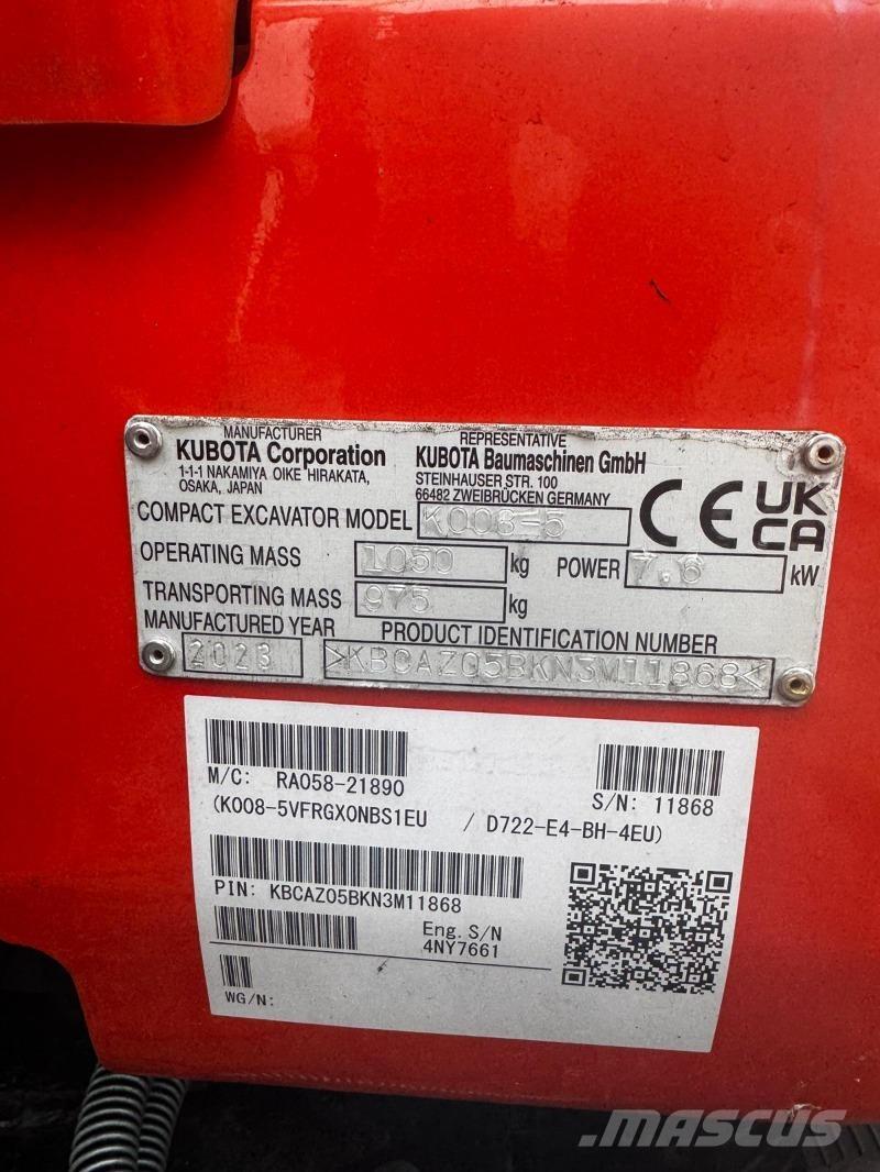Kubota K008-5 Minikoparki