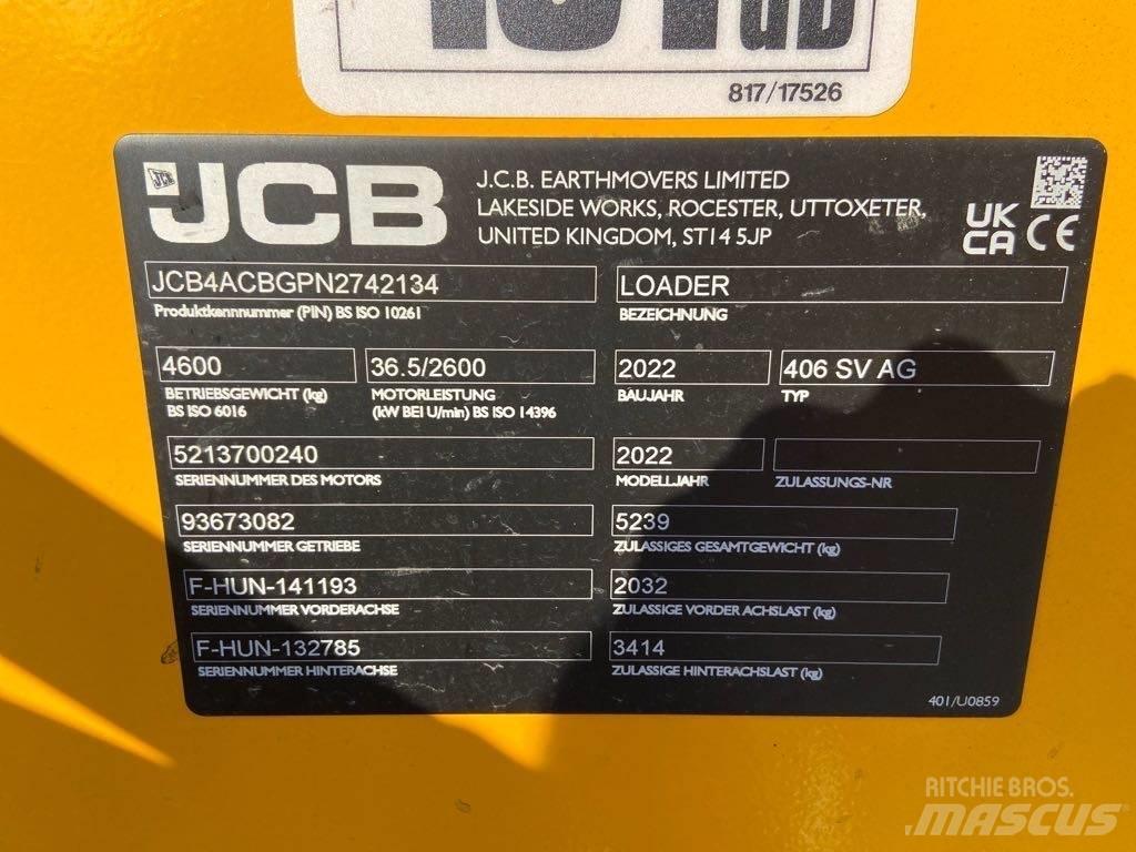 JCB 406 SV AG Ładowarki kołowe