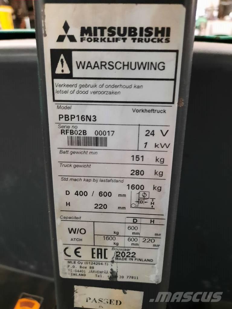 Mitsubishi PBP16N3 Wózki widłowe unoszące