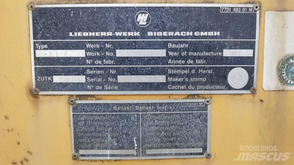Liebherr K 32 Żurawie wieżowe