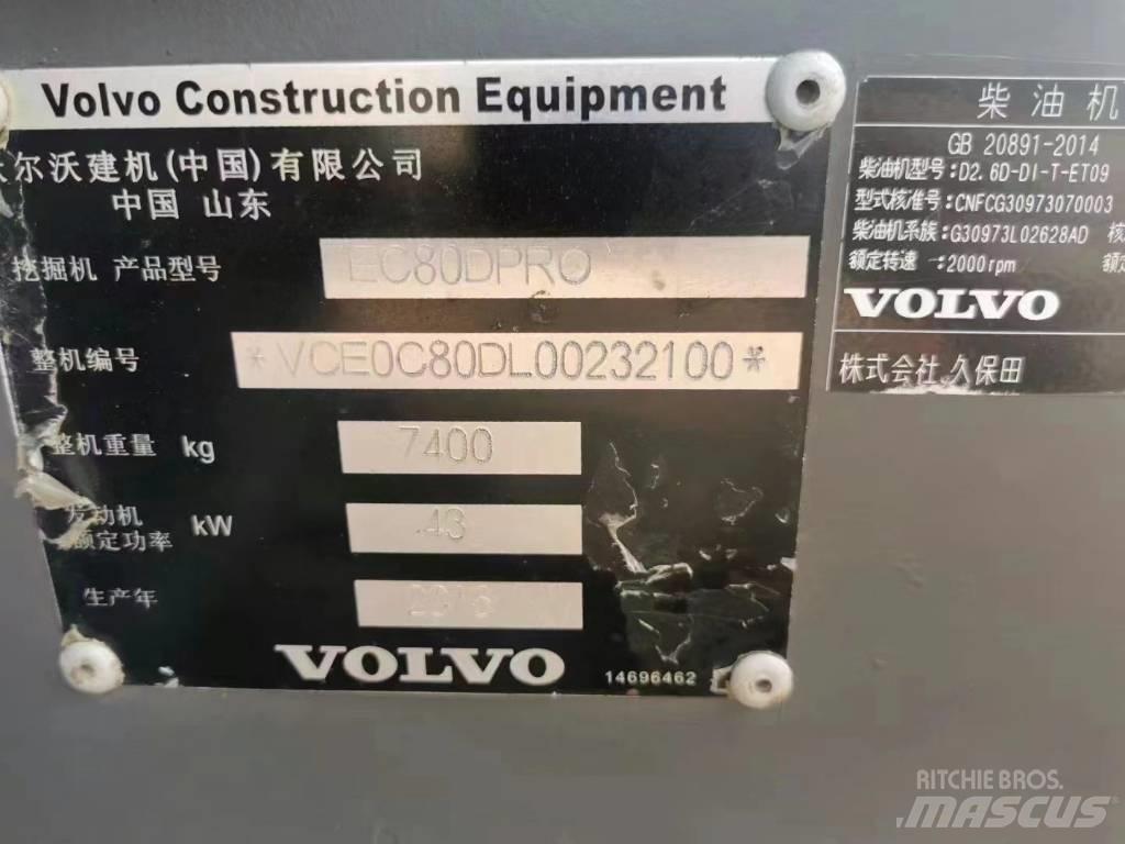 Volvo EC 80D PRO Koparki gąsienicowe