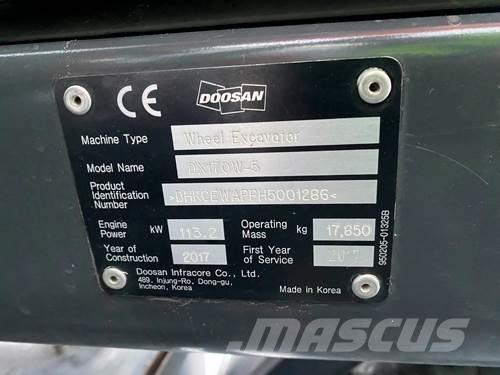 Doosan DX170W-5 Koparki kołowe