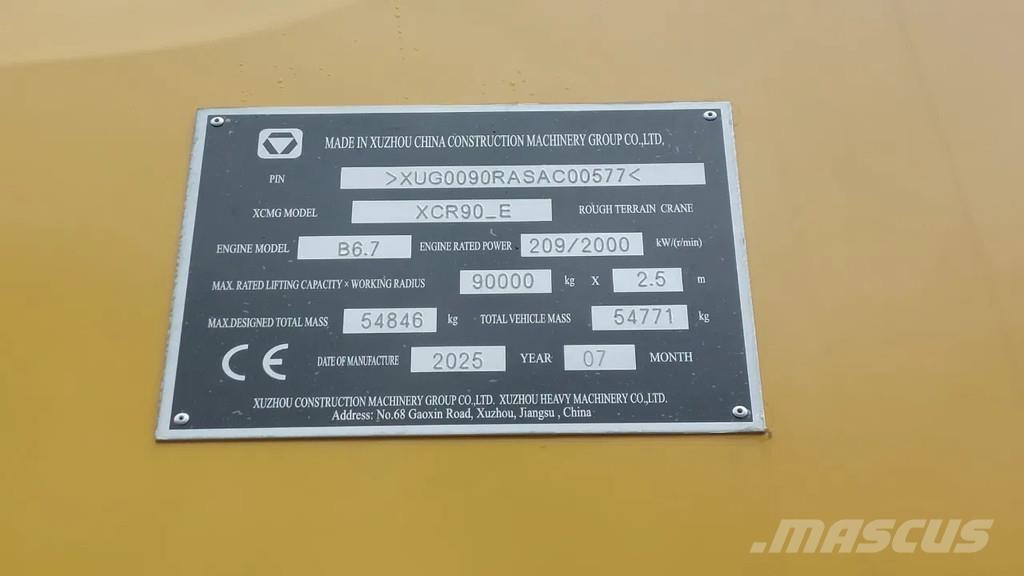 XCMG XCR90_E Żurawie terenowe