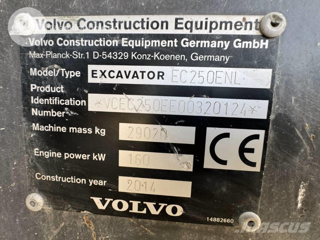 Volvo EC 250 E N L Koparki gąsienicowe