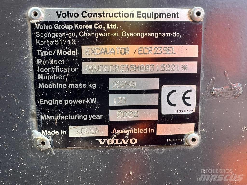 Volvo BM ECR235EL Koparki gąsienicowe