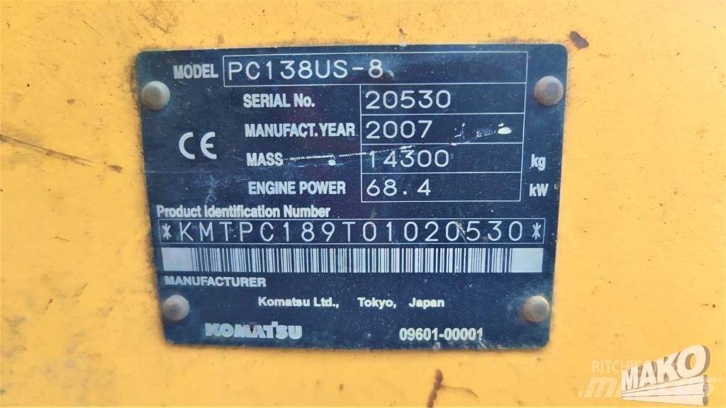 Komatsu PC 138 US-8 Koparki gąsienicowe