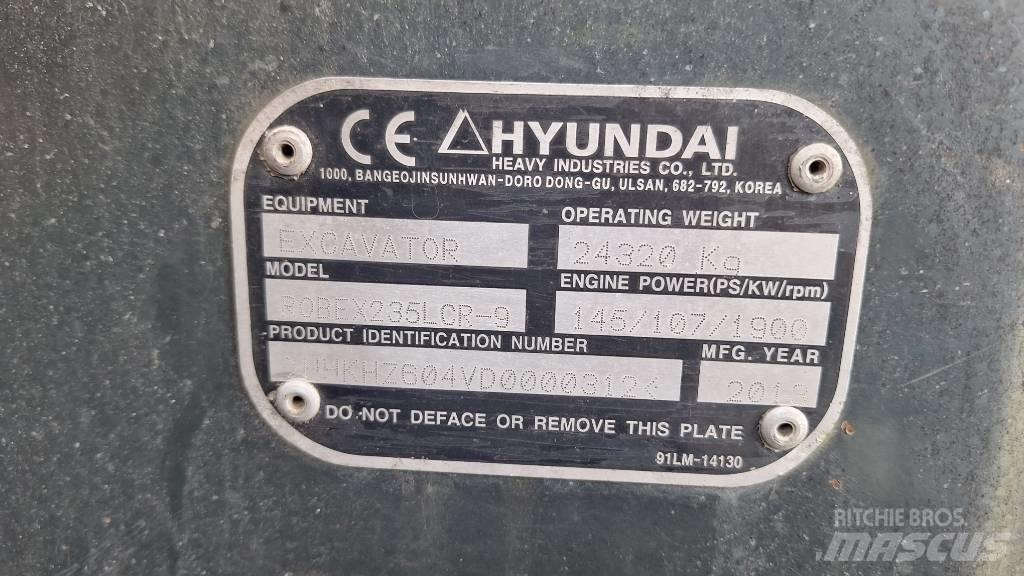 Hyundai 235 LCR-9 Koparki gąsienicowe