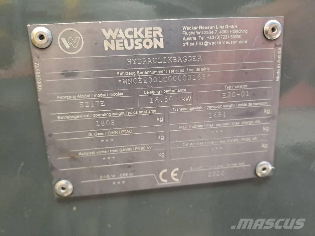 Wacker Neuson EZ17e Koparki gąsienicowe