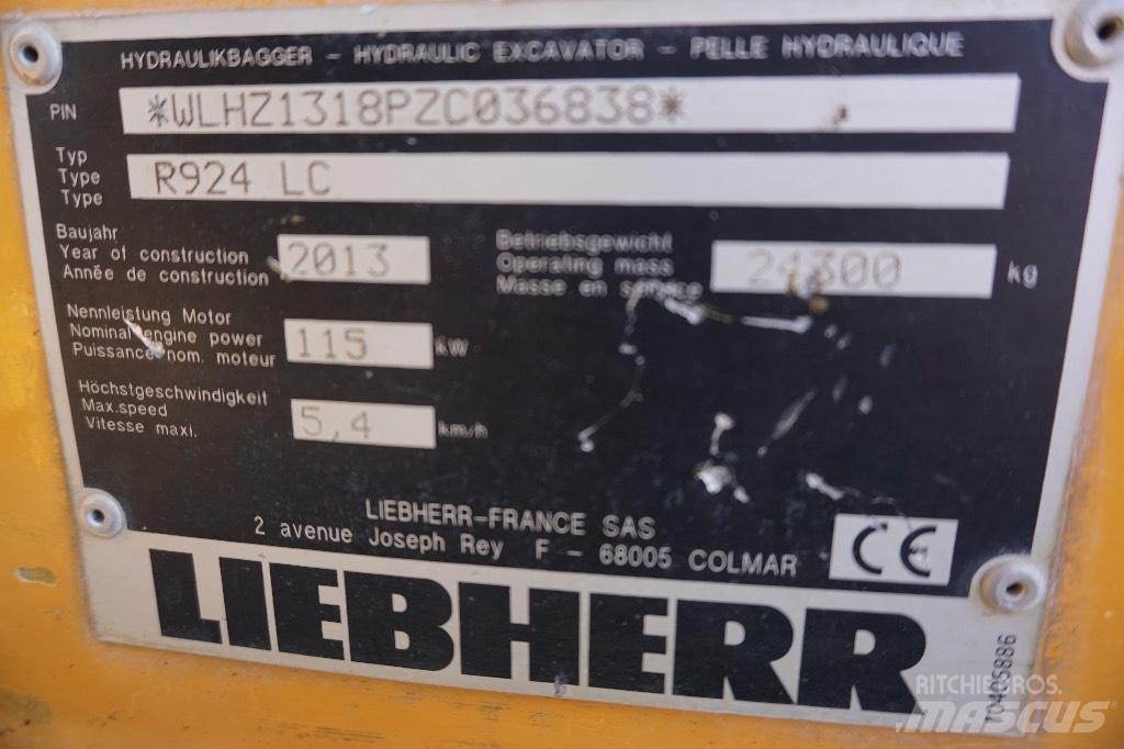 Liebherr R 924 LC Koparki gąsienicowe