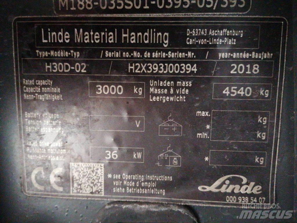 Linde H30D-02 Wózki Diesla