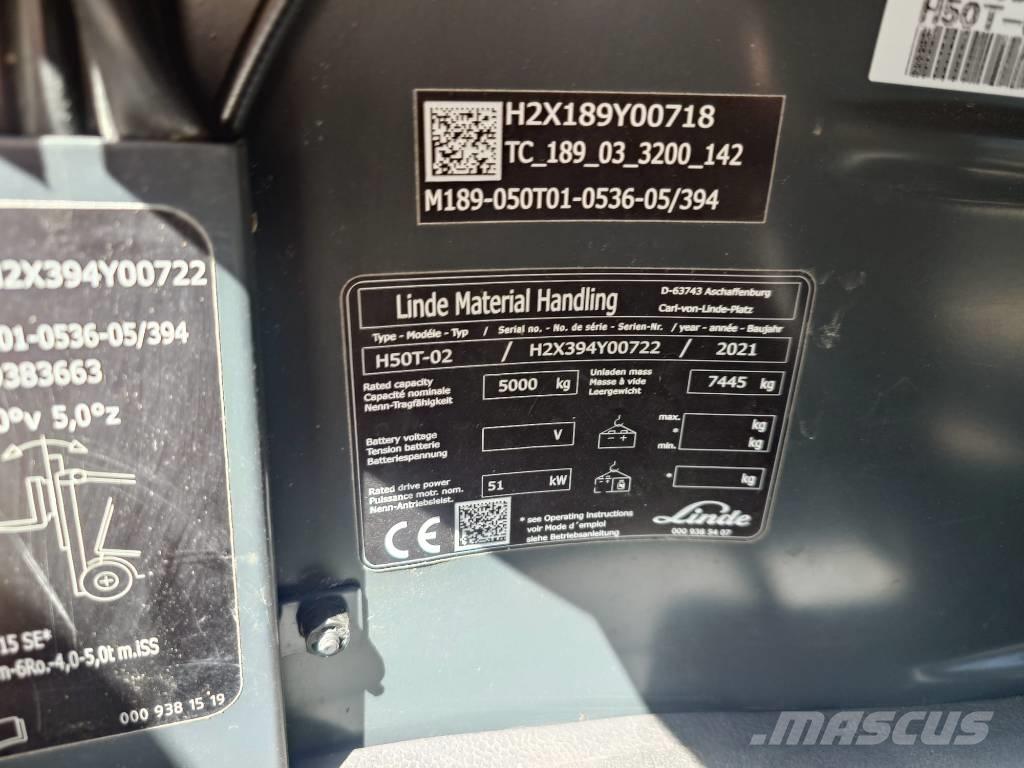 Linde H 50 T Wózki LPG