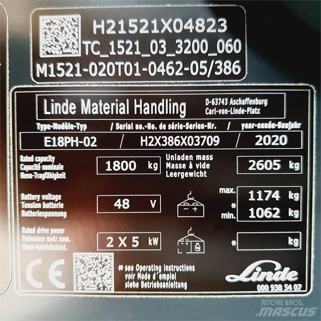 Linde E18PH Wózki elektryczne