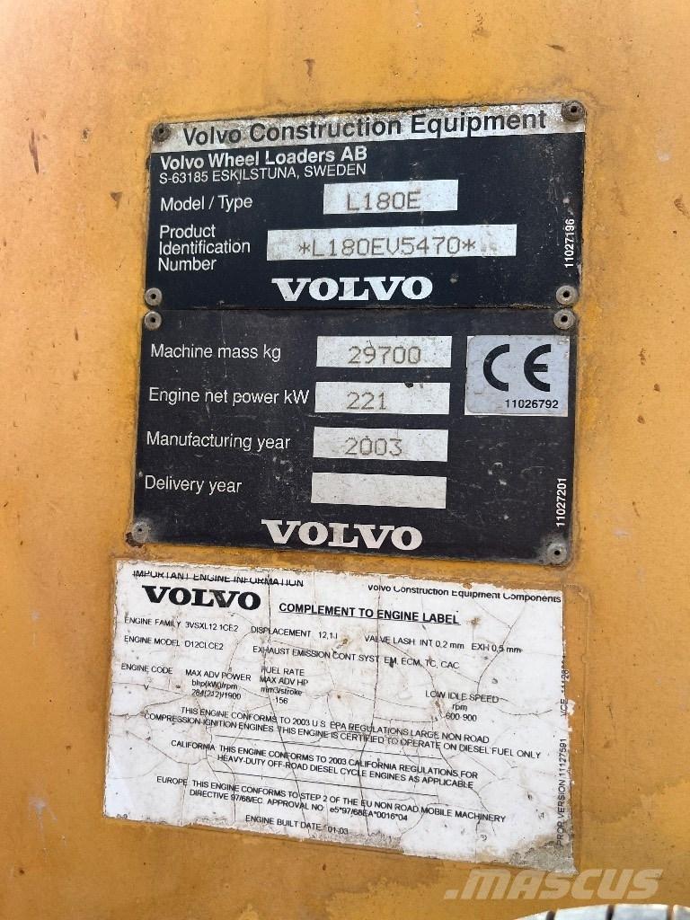 Volvo L180 E Ładowarki kołowe