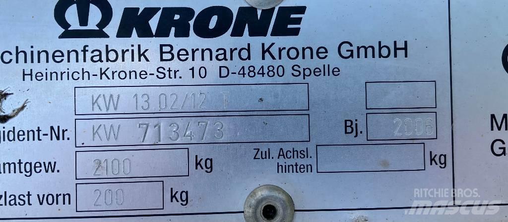 Krone KW 13.02/12 T Zgrabiarki i przetrząsacze