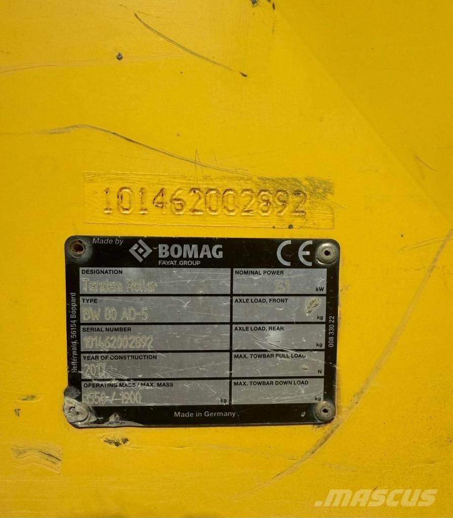 Bomag BW 80 AD-5 Walce dwubębnowe