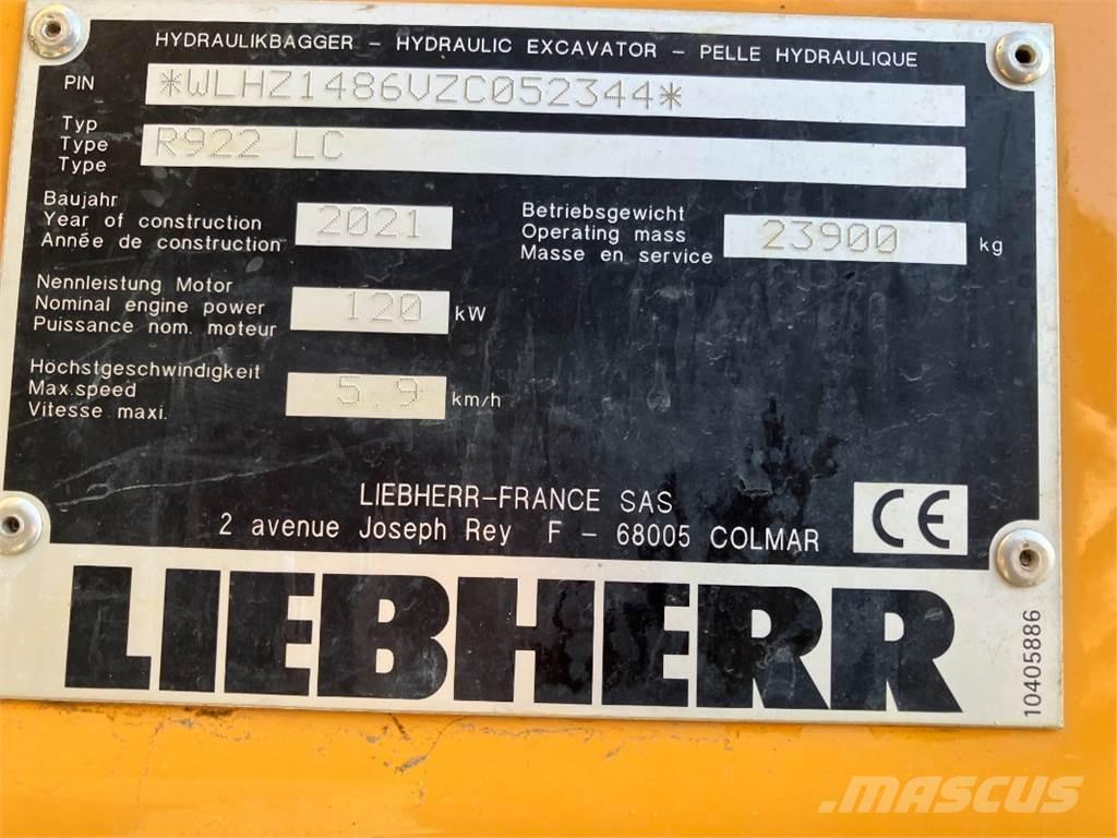 Liebherr R922 Koparki gąsienicowe