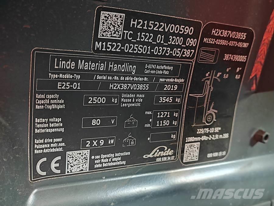Linde E25-01 Wózki elektryczne