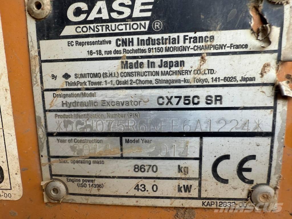 CASE CX 75 C SR Midikoparki  7t - 12t