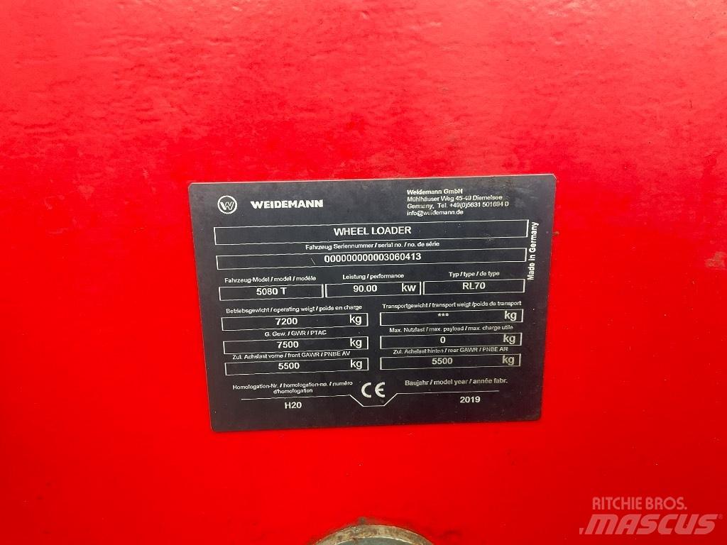 Weidemann 5080T Teleskopowe ładowarki kołowe