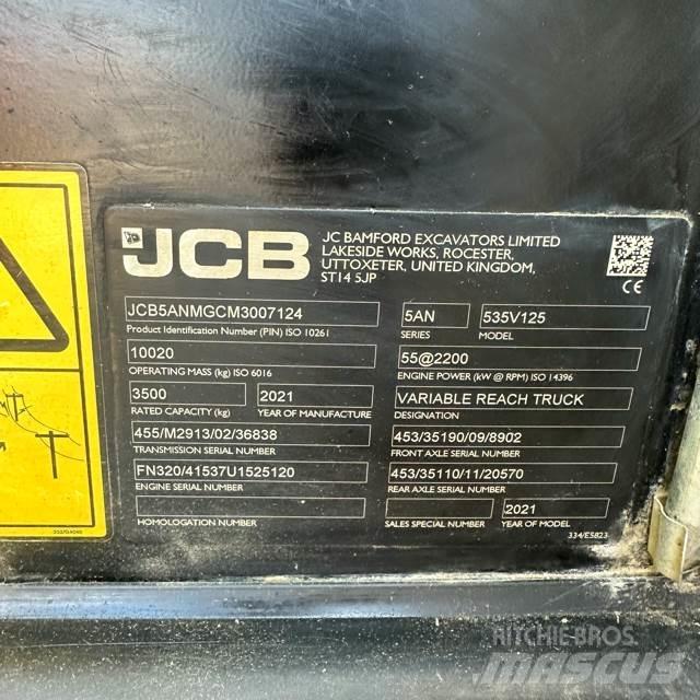 JCB 535V125 Ładowarki teleskopowe