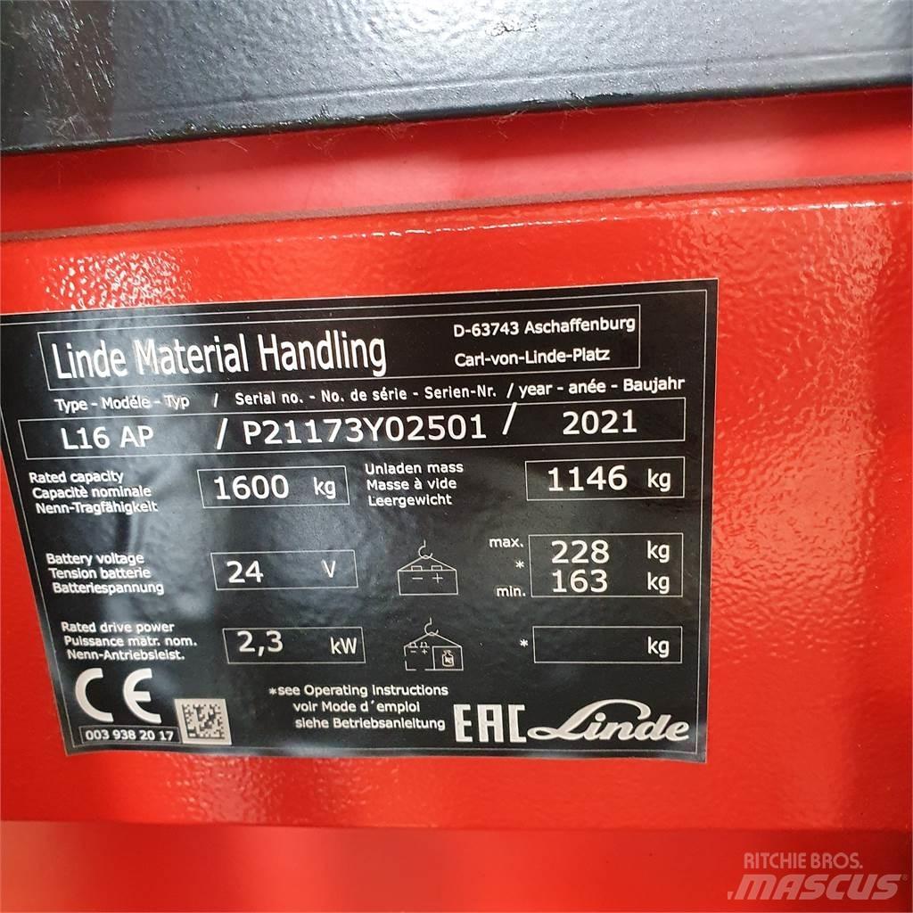 Linde L16APi Wózki widłowe unoszące z dyszlem