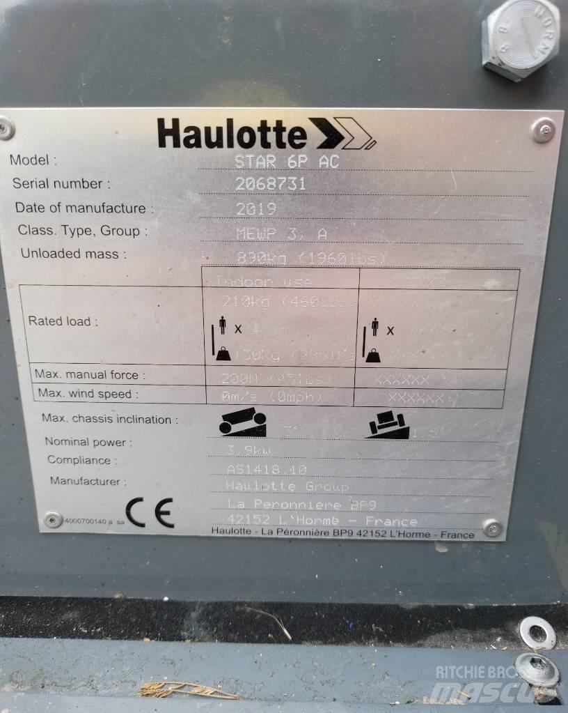 Haulotte Star 6 P Podnośniki teleskopowe