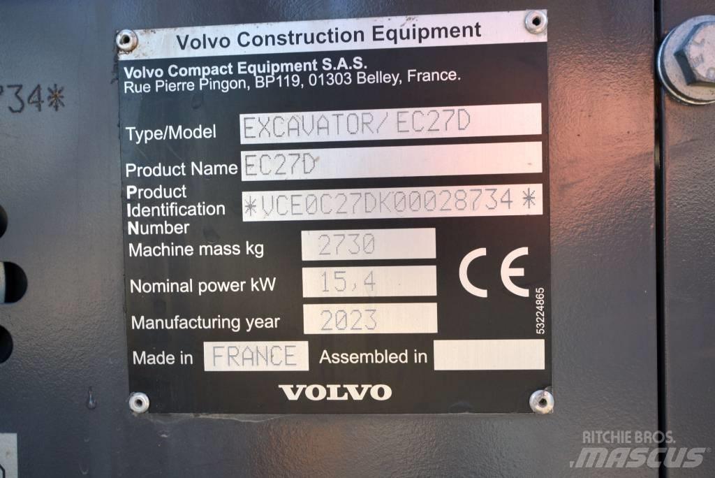 Volvo EC 27 D Minikoparki