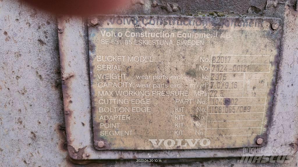 Volvo 82017 Łyżki do ładowarek
