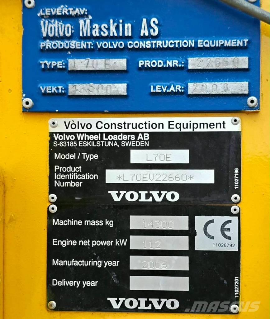 Volvo L 70 E Ładowarki kołowe