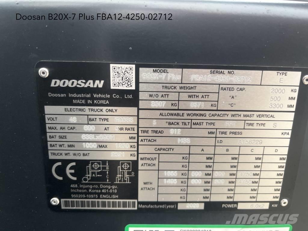 Doosan B 20 X-7 Plus Wózki elektryczne