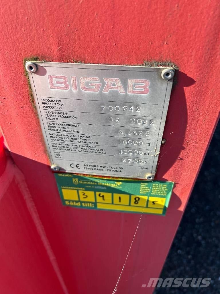 Bigab 242 SCHAKTFLAK Przyczepy do transportu kontenerów
