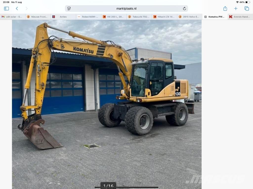 Komatsu PW 130-7K Koparki kołowe