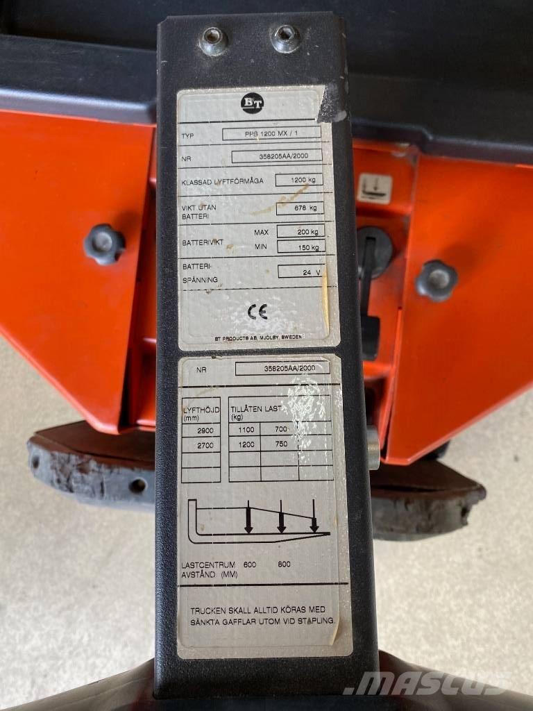 BT PPS 1200 MX / 1 Wózki widłowe unoszące z dyszlem