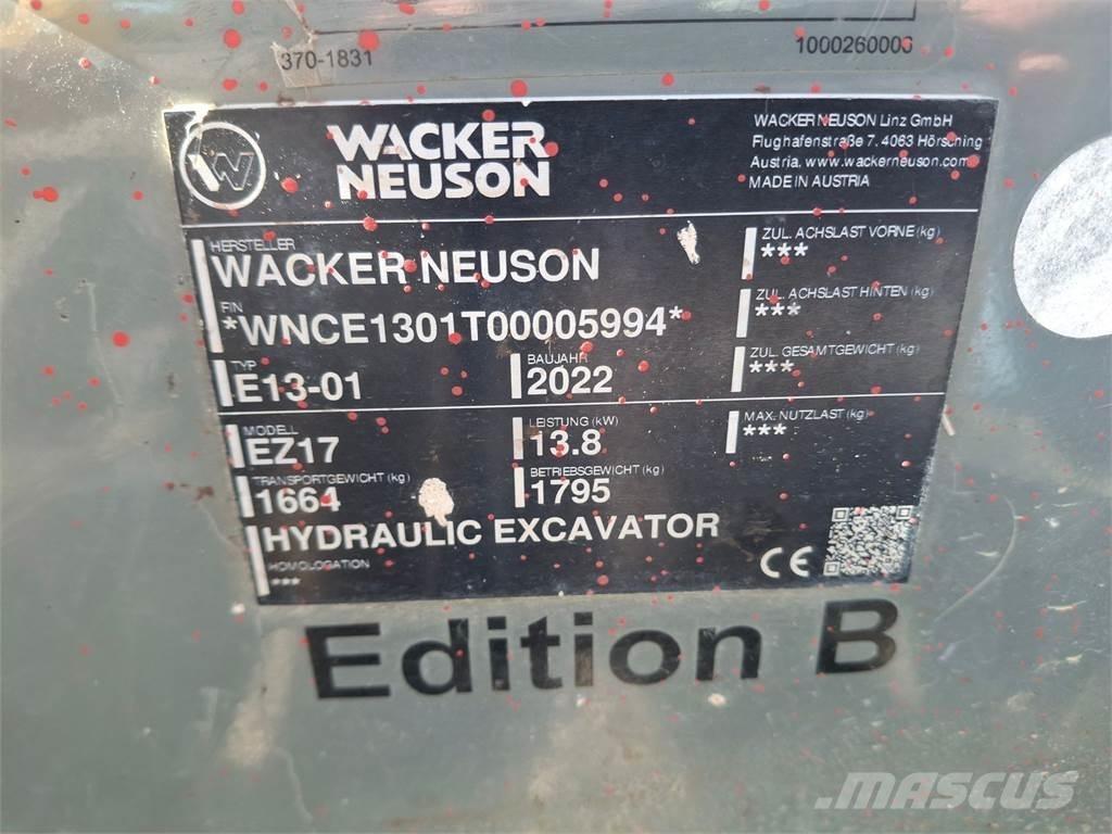 Wacker Neuson EZ17 Koparki gąsienicowe