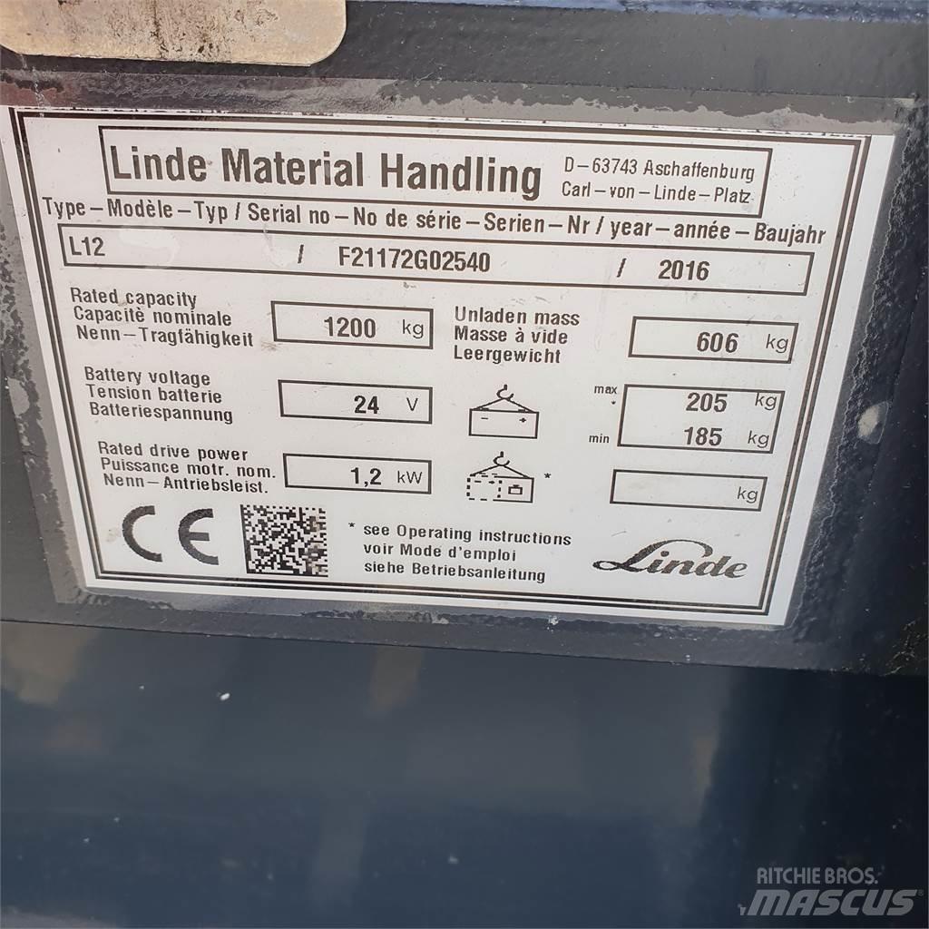 Linde L12 Wózki widłowe unoszące z dyszlem