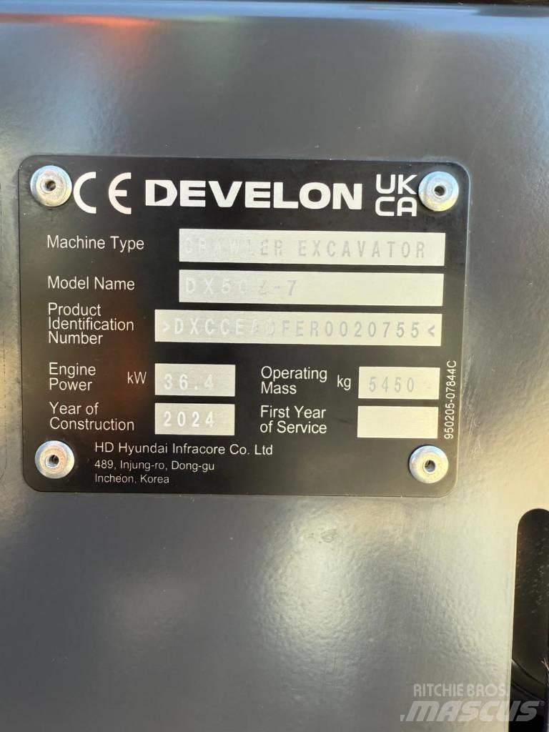 Develon DX 50 Z-7 Minikoparki