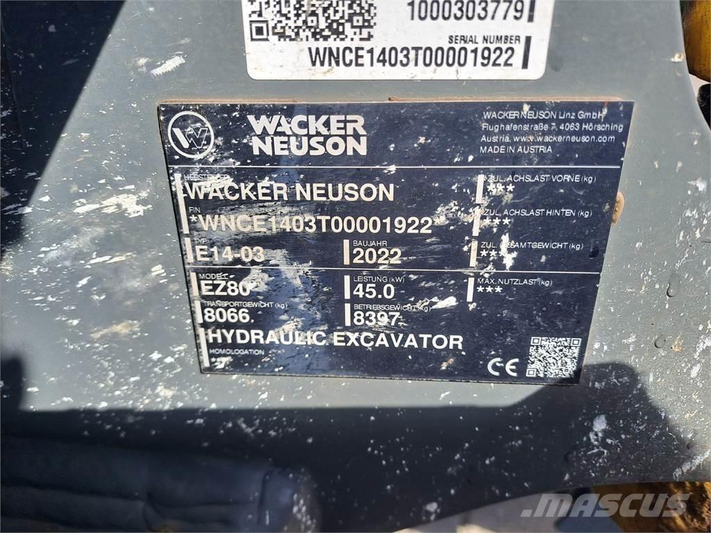 Wacker Neuson EZ80 Koparki gąsienicowe