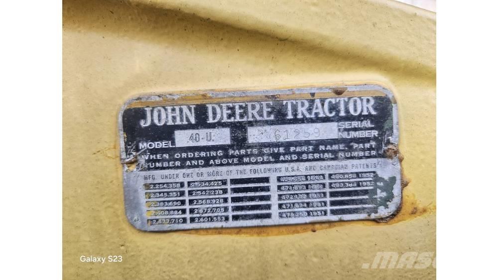 John Deere 40 U Ciągniki rolnicze