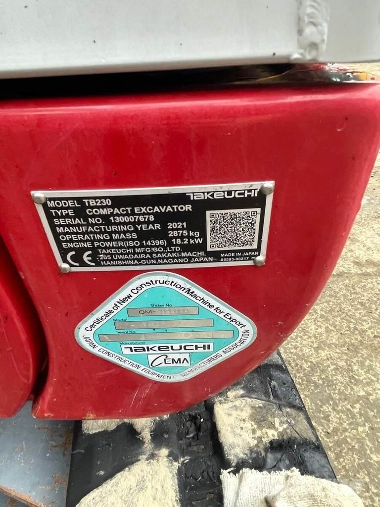 Takeuchi TB230 V3 Minikoparki