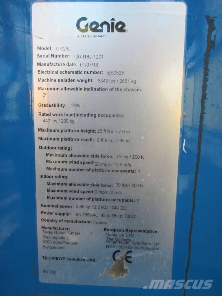 Genie GR 26 J Podnośniki masztowe