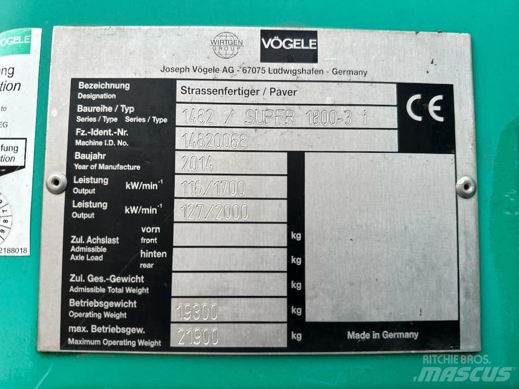 Vögele Super 1800-3i Rozściełacze do asfaltu