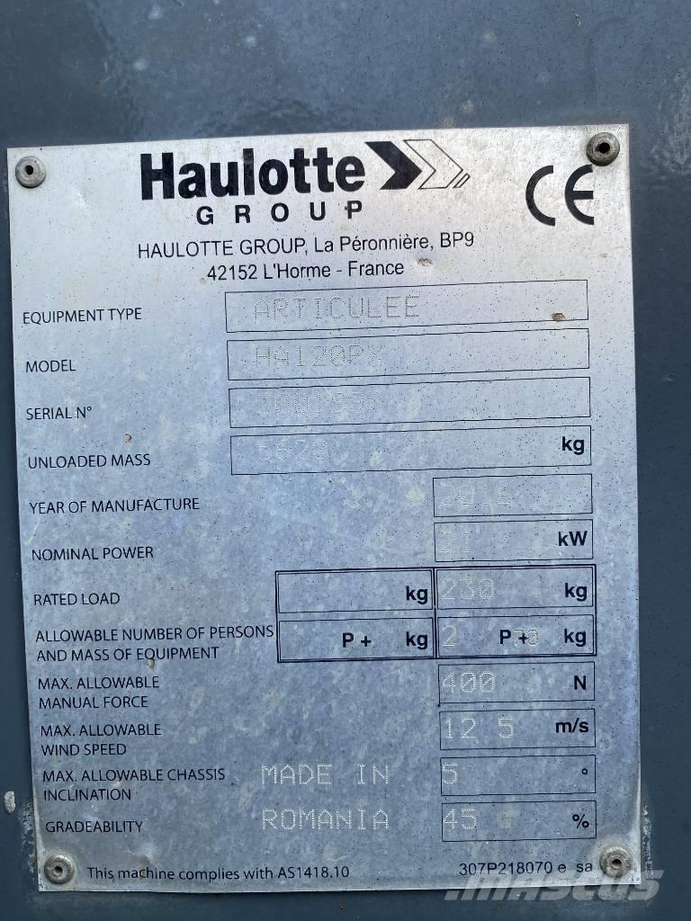 Haulotte HA 120 P Podnośniki przegubowe