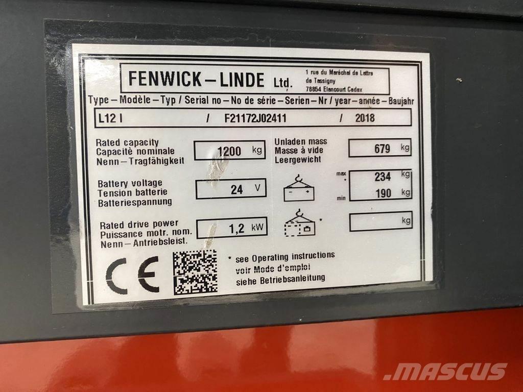 Linde L12 I Wózki widłowe unoszące z dyszlem