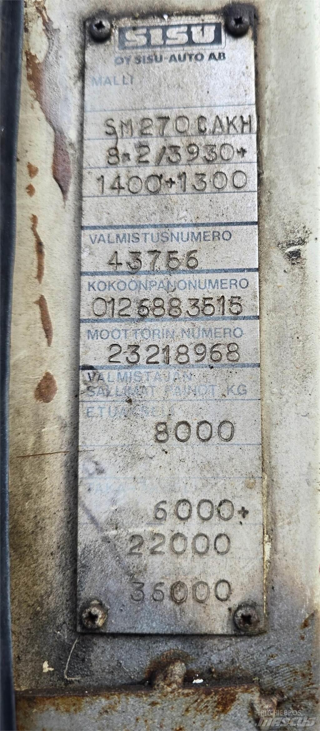 Sisu Sm 270 8X2 Samochody do przewozu maszyn leśnych