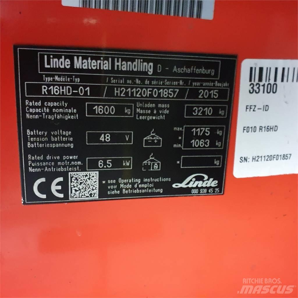 Linde R16HD Wózki widłowe wysokiego składowania