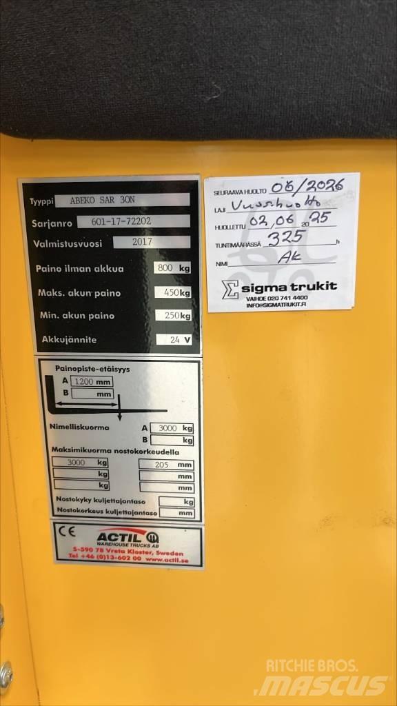 Abeko SAR 30 N Wózki widłowe unoszące