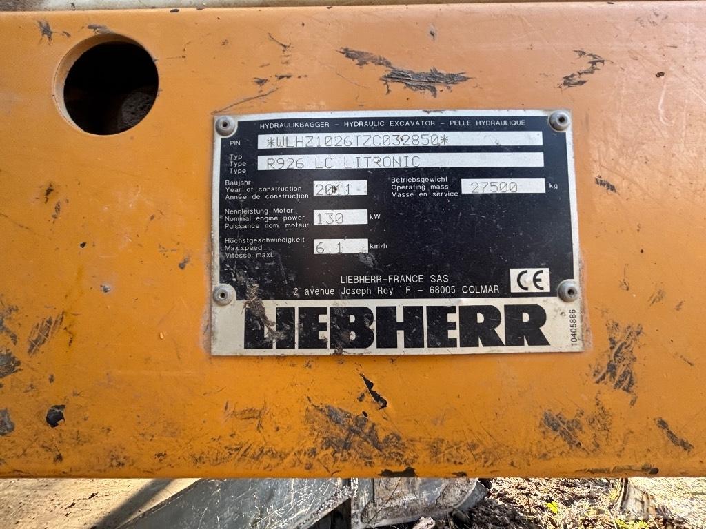 Liebherr R 926 LC NL Koparki z długim ramieniem