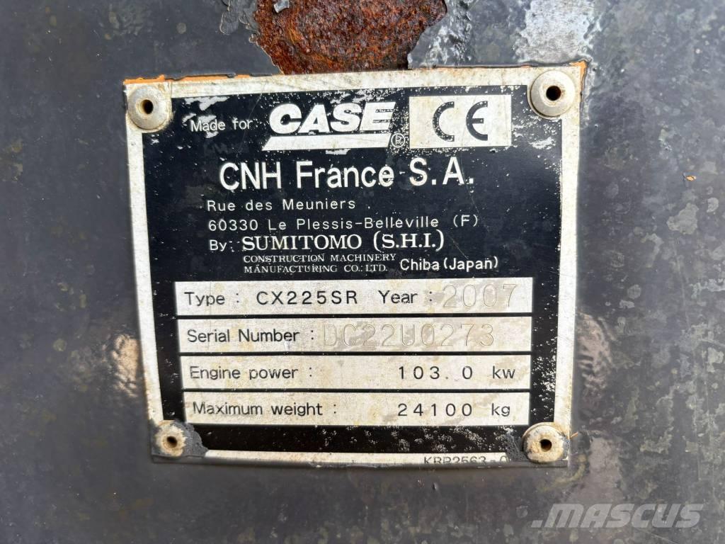 CASE CX 225 SR Koparki gąsienicowe