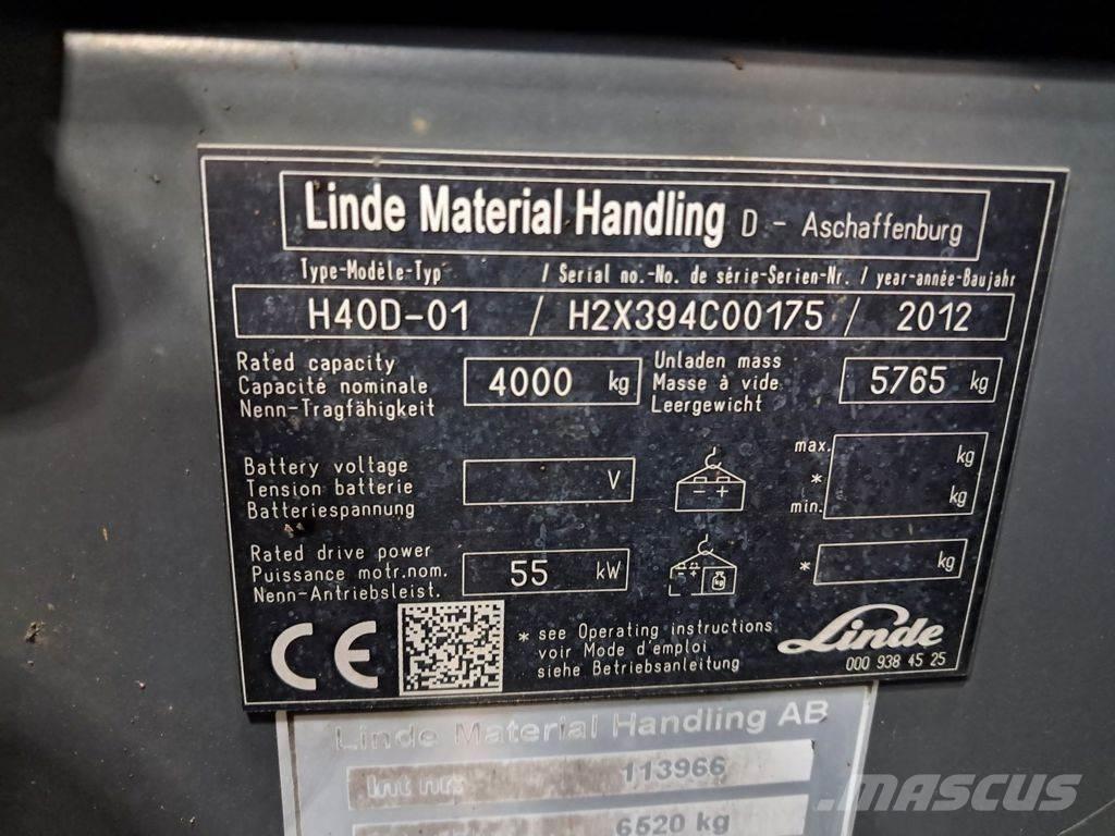 Linde H40D-01 Wózki Diesla